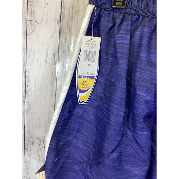 New Surf Zone Board Shorts Swim Trunks Purple Stripe Quick Dry Men's Size M - Picture 3 of 4